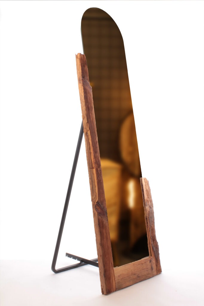 lustro SNATCH stojące ze starego drewna