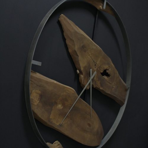 zegar NATURE 130cm surowa stal